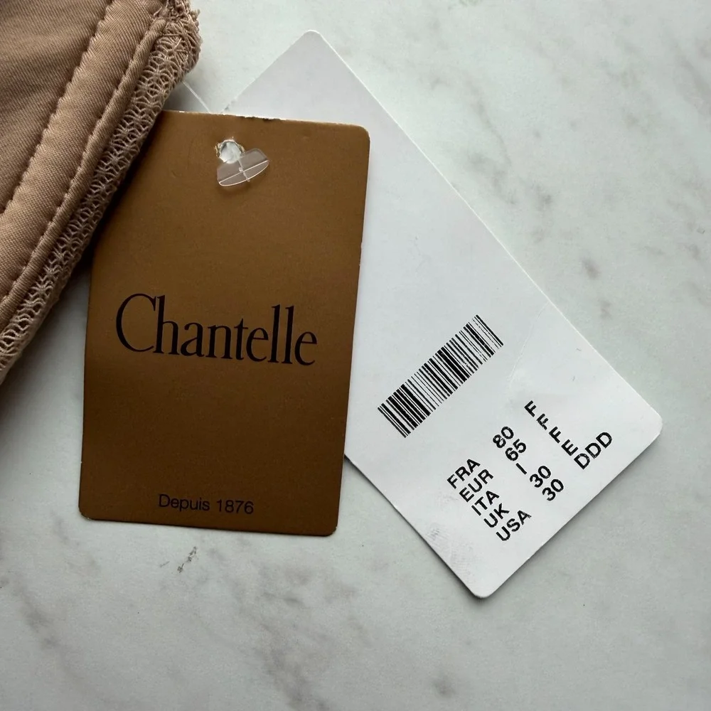 CHANTELLE Bra 1476 Parisian Demi Underwire Bra Size 30DDD NWT Nude Beige - Picture 8 of 8